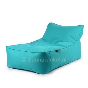 Bed lounger turquoise met bijpassend kussen